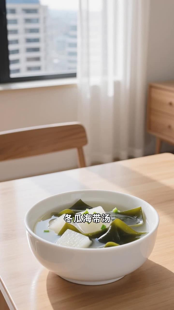 夏季减脂家常菜,冬瓜海带汤 + 清炒鸡胸肉,低卡利水