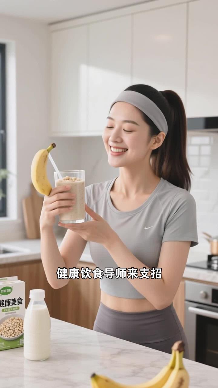 香蕉燕麦奶昔小诀窍,减脂加餐,可做的低卡饮品