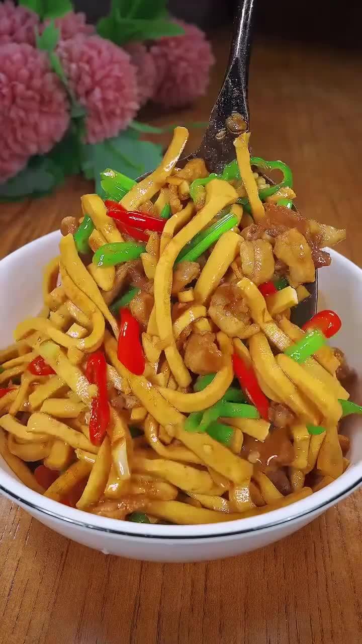 简单又好吃的千叶豆腐炒肉
