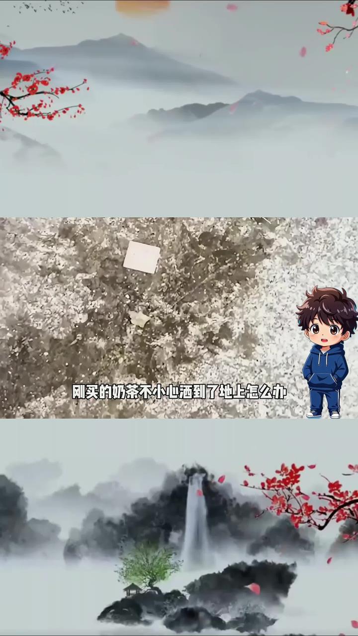 刚买的奶茶不小心洒到了地上怎么办