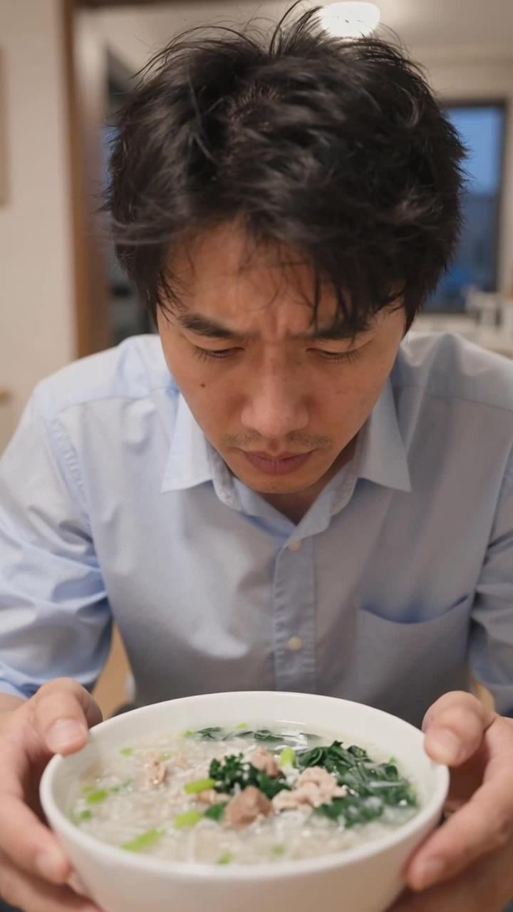 打工人流感不用慌,晚餐吃碗青菜瘦肉粥,易消化少生病