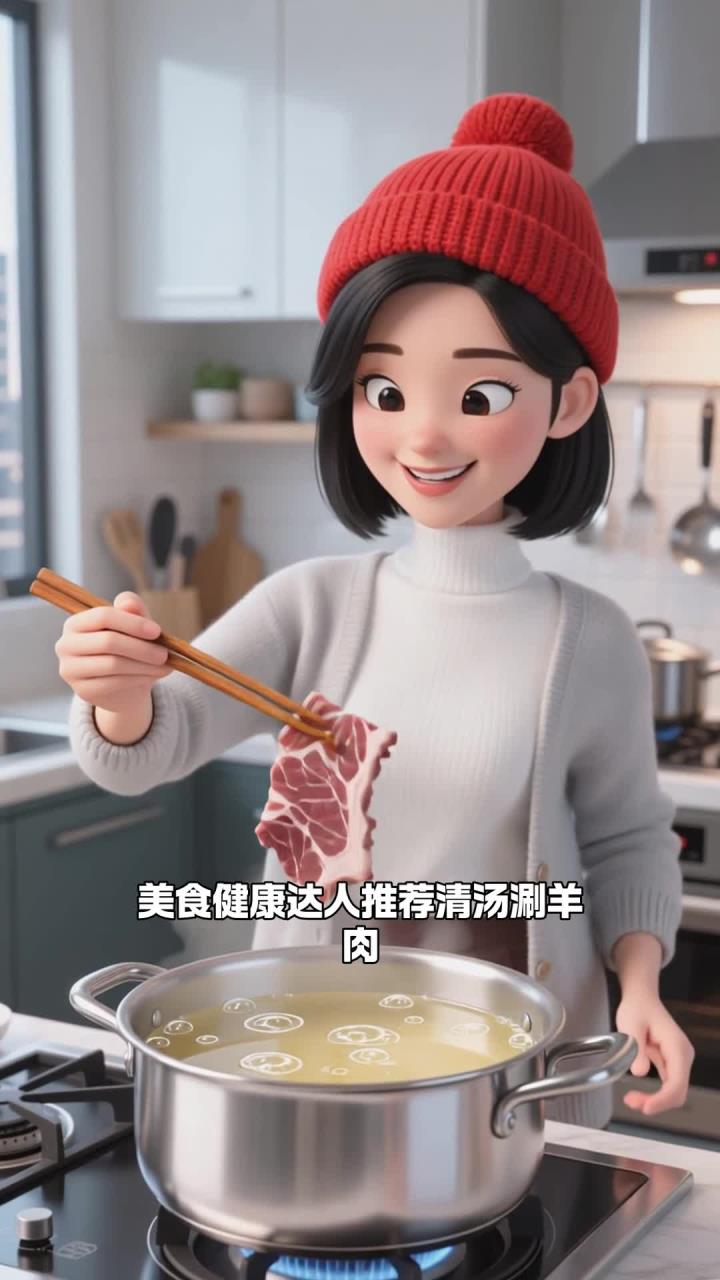 冬季吃涮羊肉 清汤锅底 健康又暖身