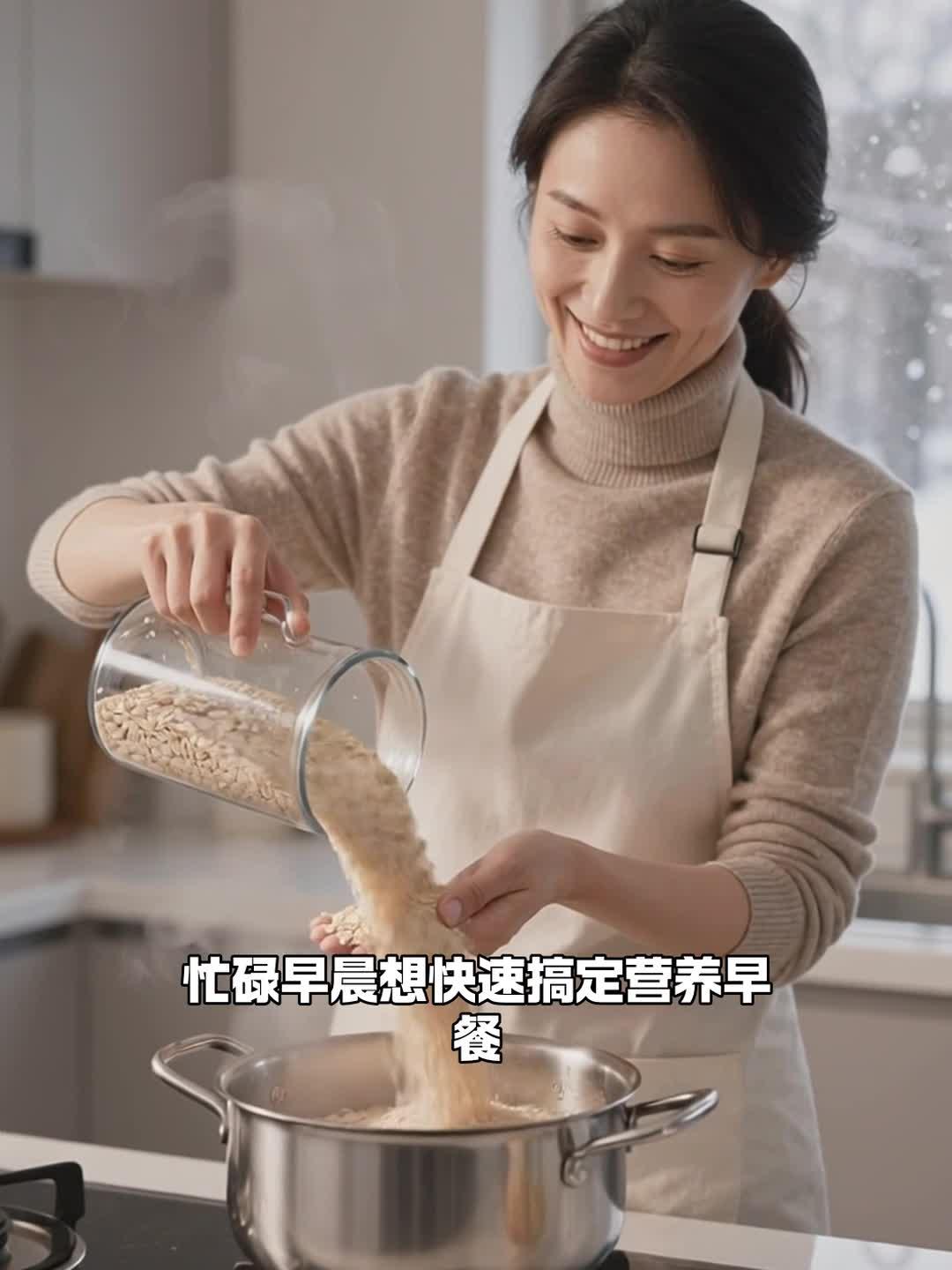 煮碗燕麦粥 搭配牛奶 香浓又饱腹