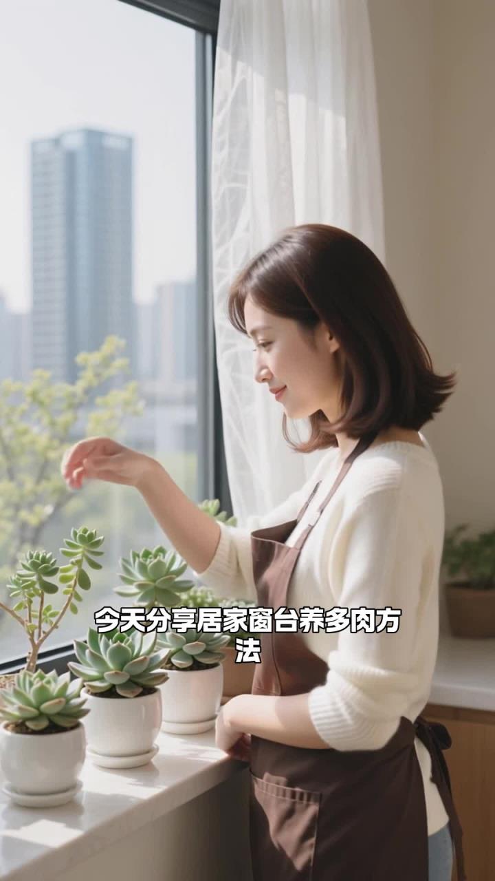 居家窗台养多肉小方法,想养绿植怕麻烦,可选择的懒人植物