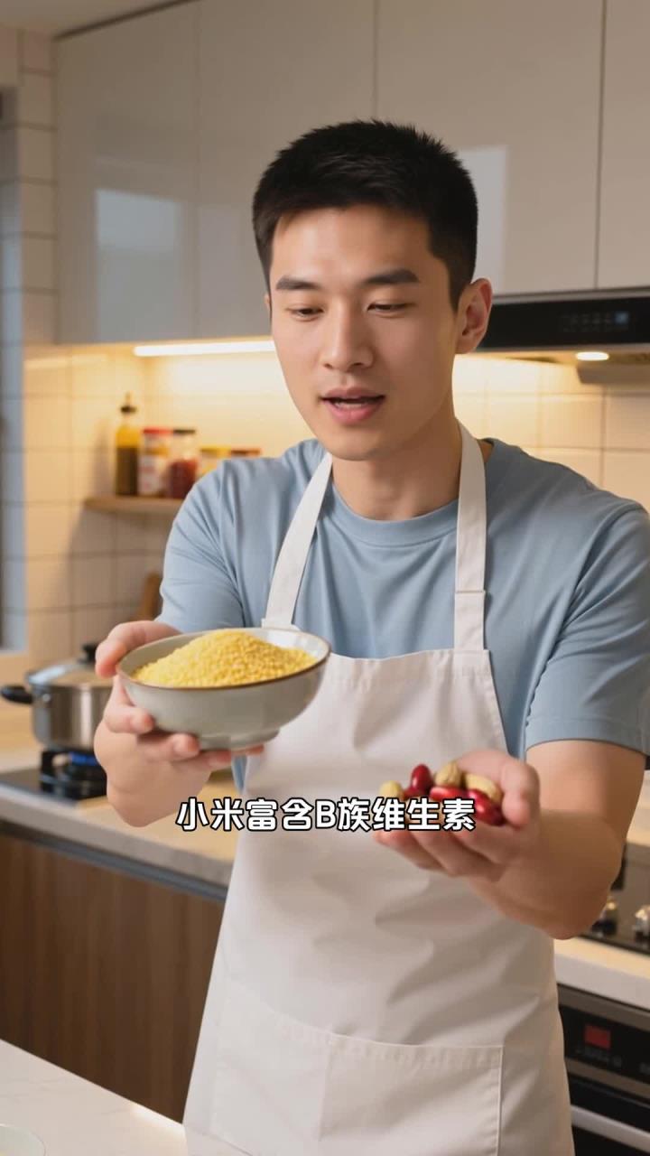 小米花生粥小妙招,熬夜乏力,晚餐可煮的补能粥