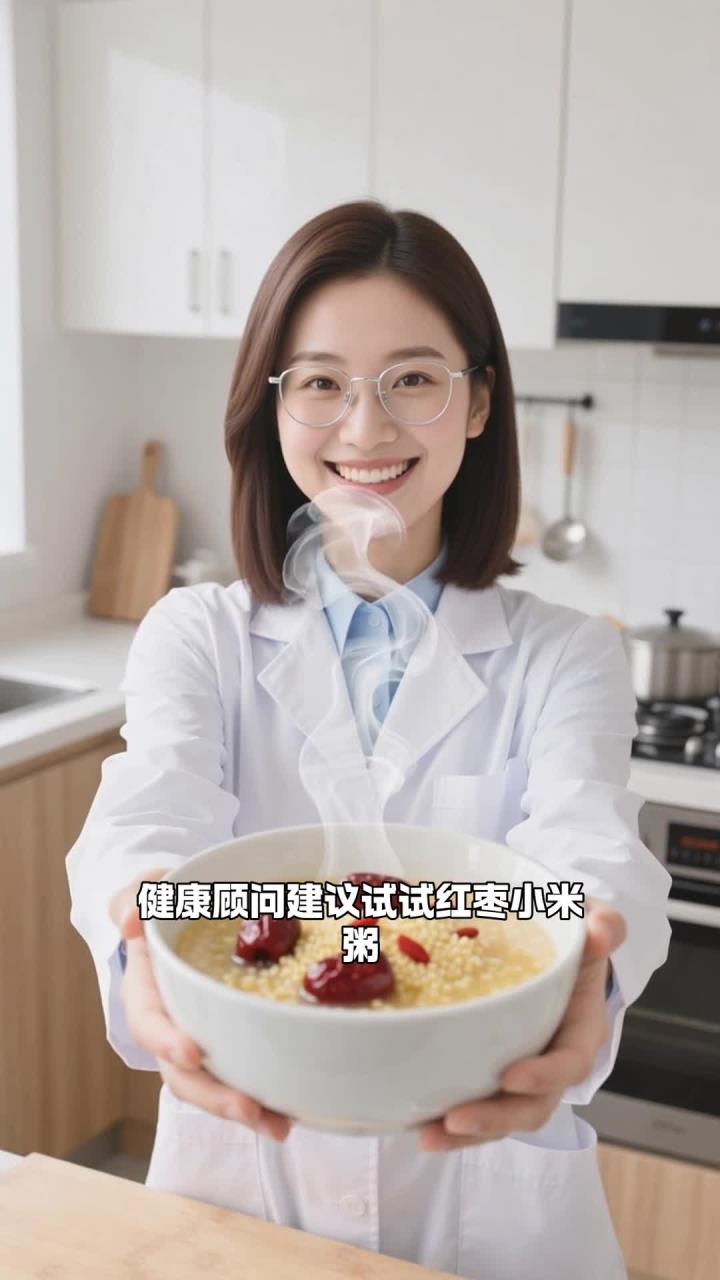 红枣小米粥小技巧,经期头晕,早餐可煮的补气血粥