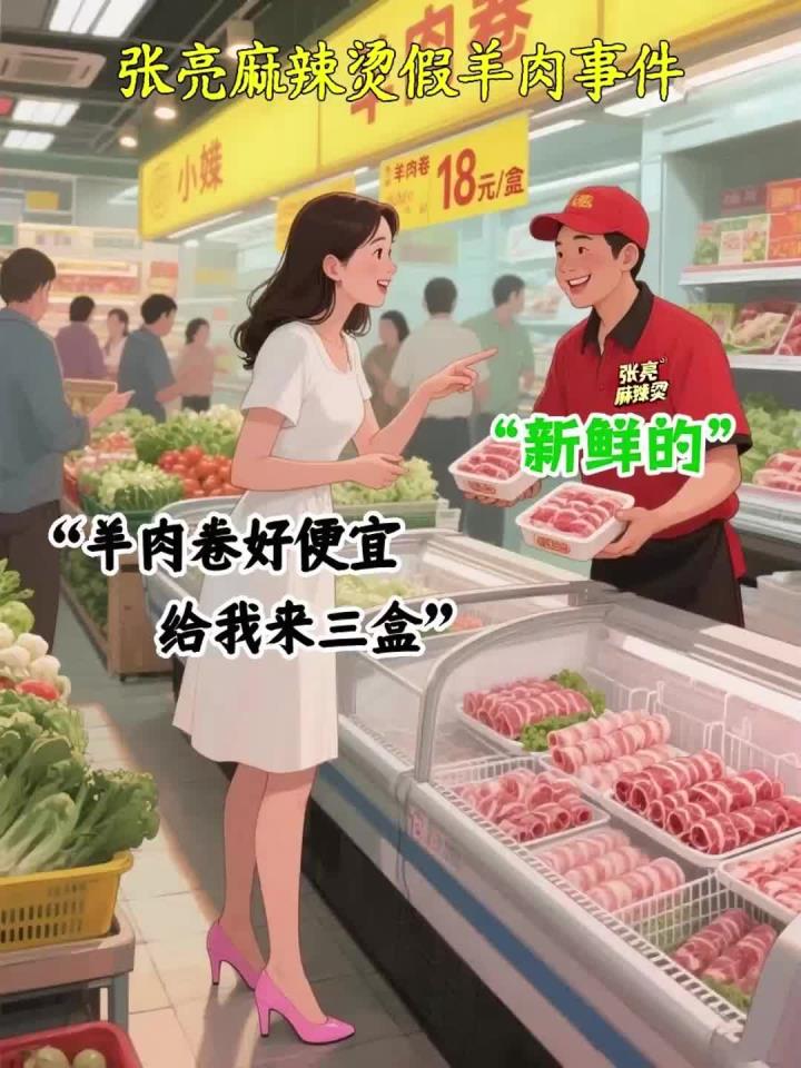 张亮麻辣烫假羊肉卷事件……