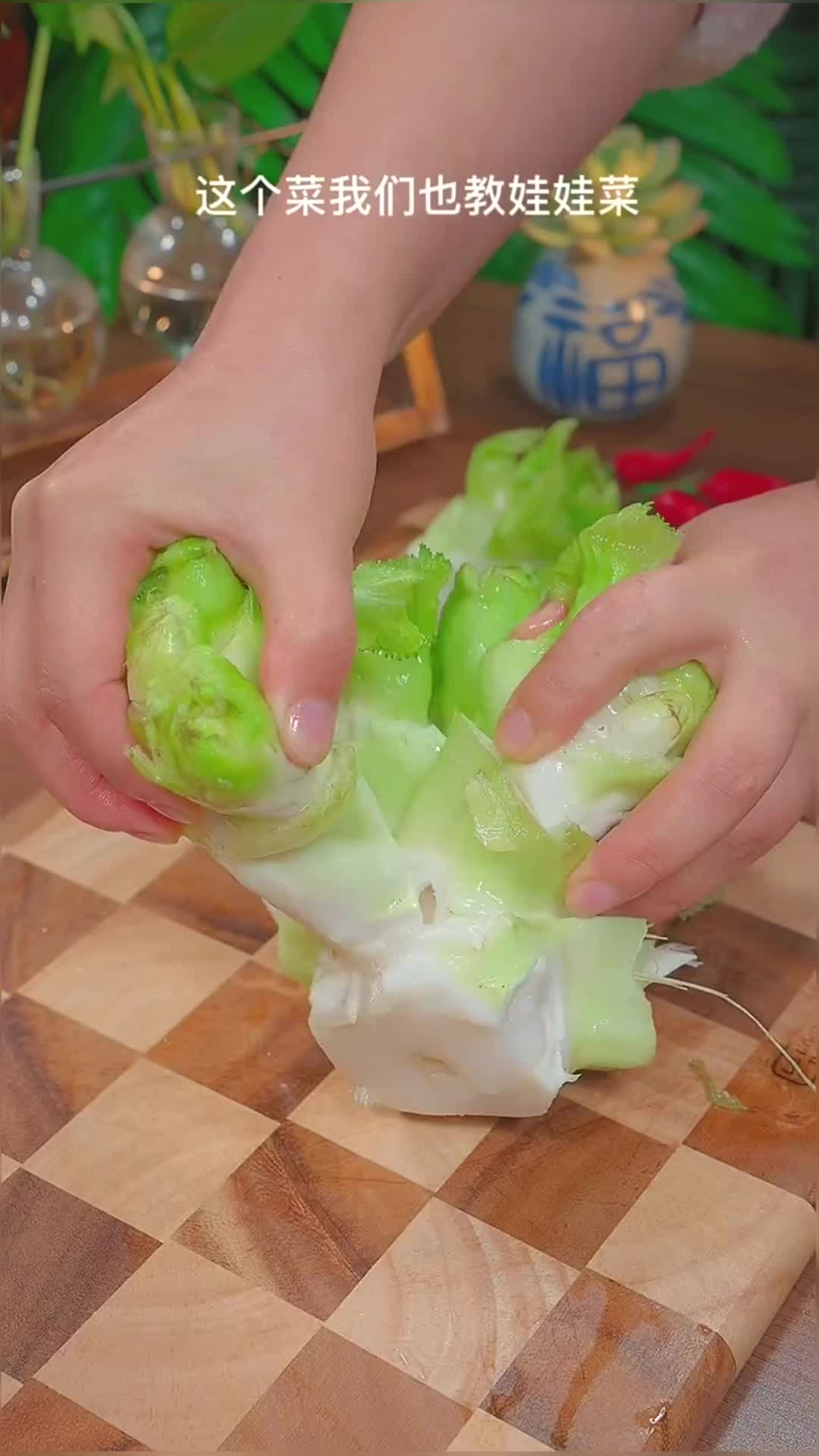 儿菜我们也叫娃娃菜,这样腌着吃爽脆下饭,可以多吃两碗泡饭