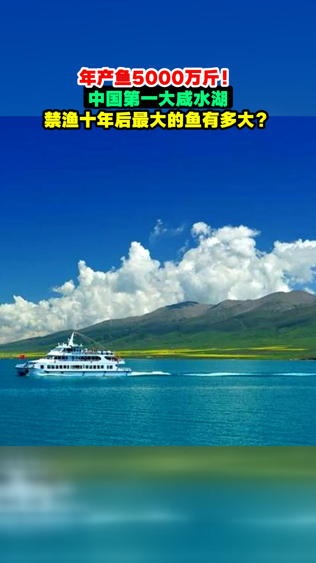 年产鱼5000万斤!中国第一大咸水湖,禁渔十年后最大的鱼有多大?