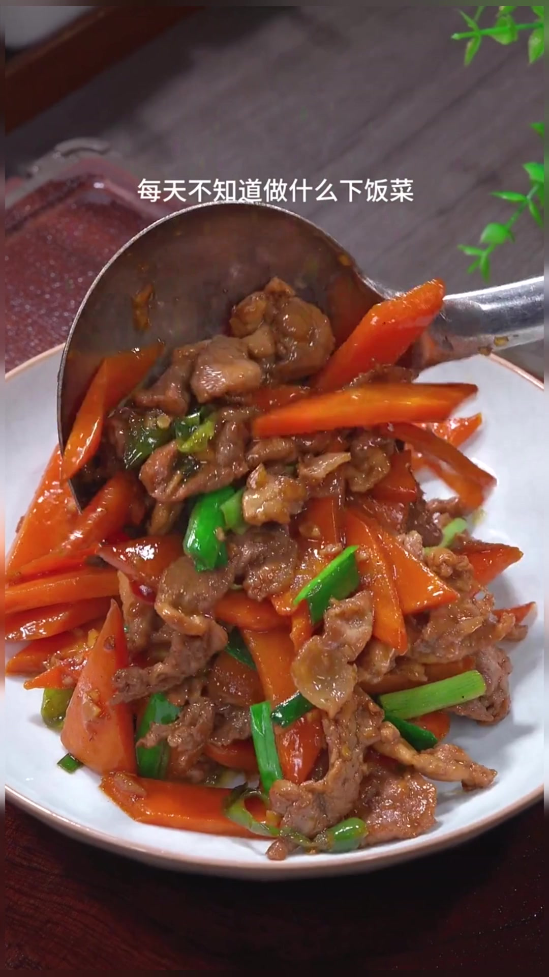 胡萝卜炒肉 一道简单的胡萝卜炒肉！美食创作者