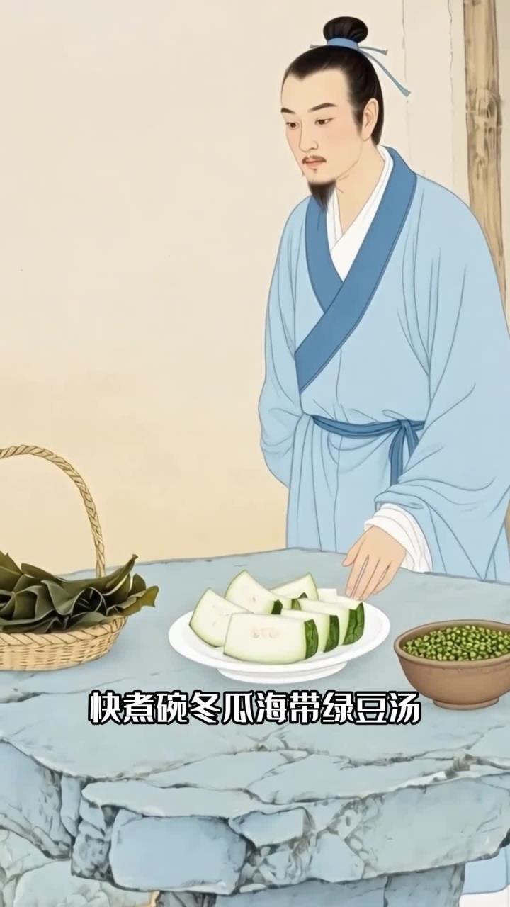 夏天易中暑乏力!煮碗冬瓜海带绿豆汤,降温补能量