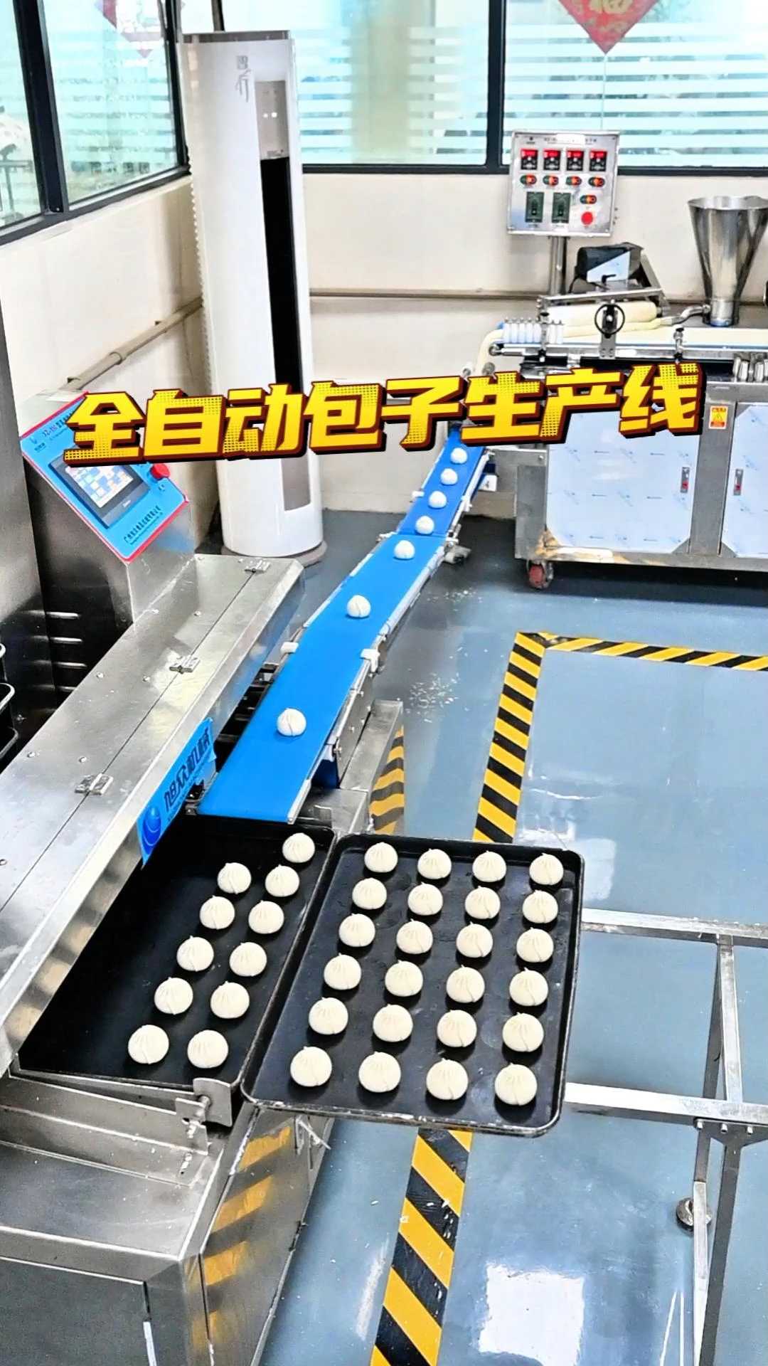 全自动流水线，1人操作省人工提产能#包子机流水线##包子馒头生产线##包子生产线##速冻包