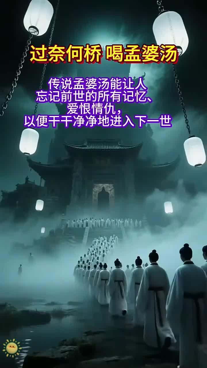 人这一辈子一路奔赴到奈何桥端起孟婆汤忘掉前世奔赴下一世