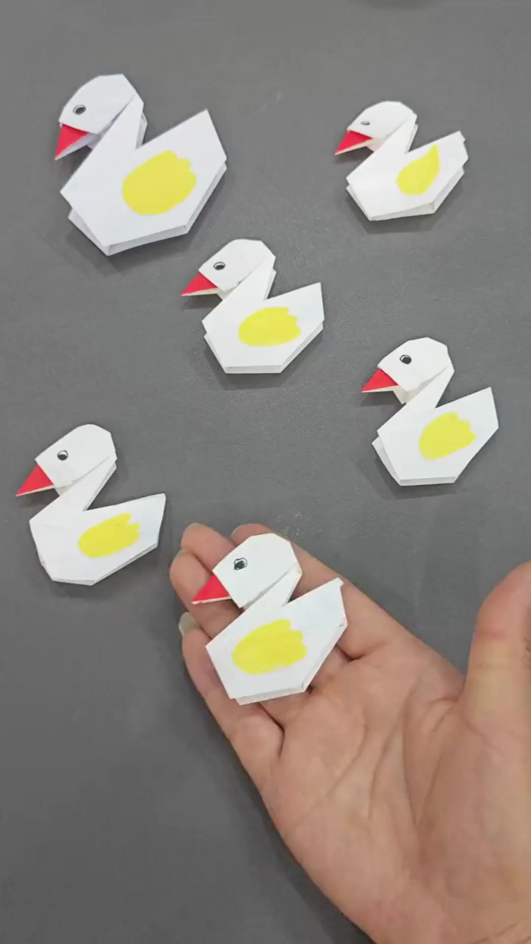 创作灵感 鸭子折纸。春天手工折纸。幼儿亲子手工折纸手工diy