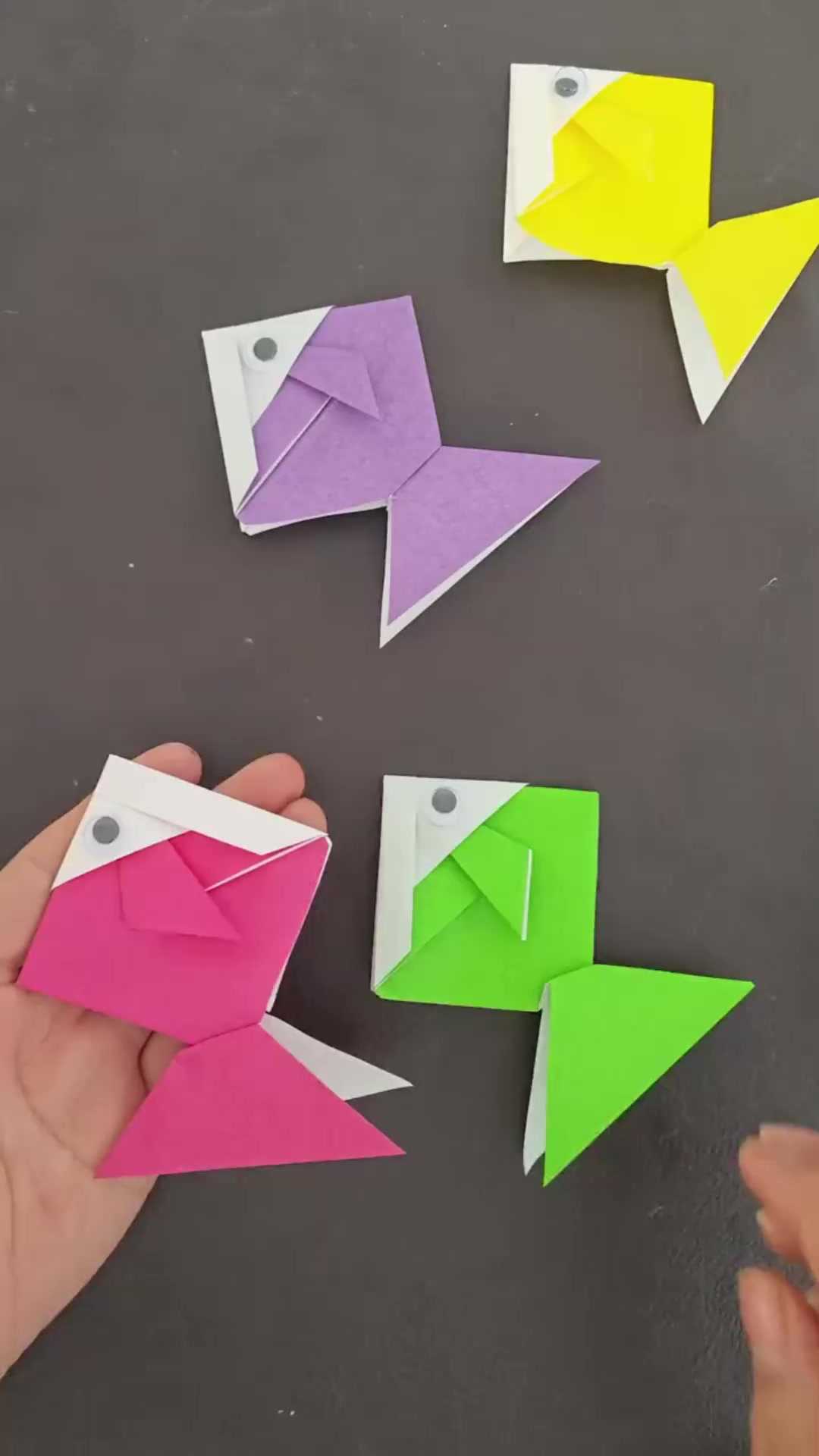 创作灵感 手工创意折纸小鱼 超级简单的折纸亲子手工 学会快去