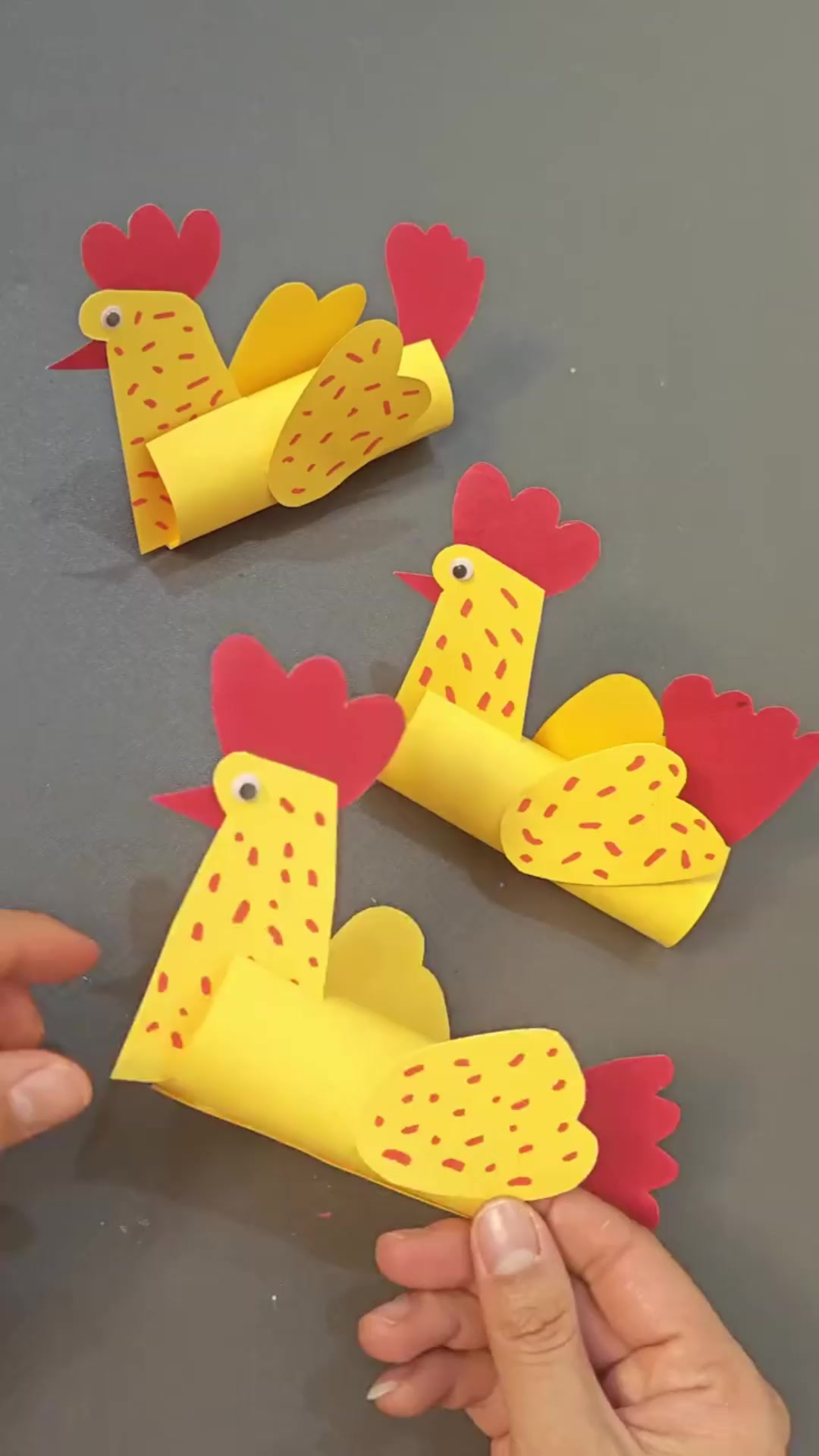 创作灵感超级简单可爱的立体小公鸡 创意手工制作手工diy 亲