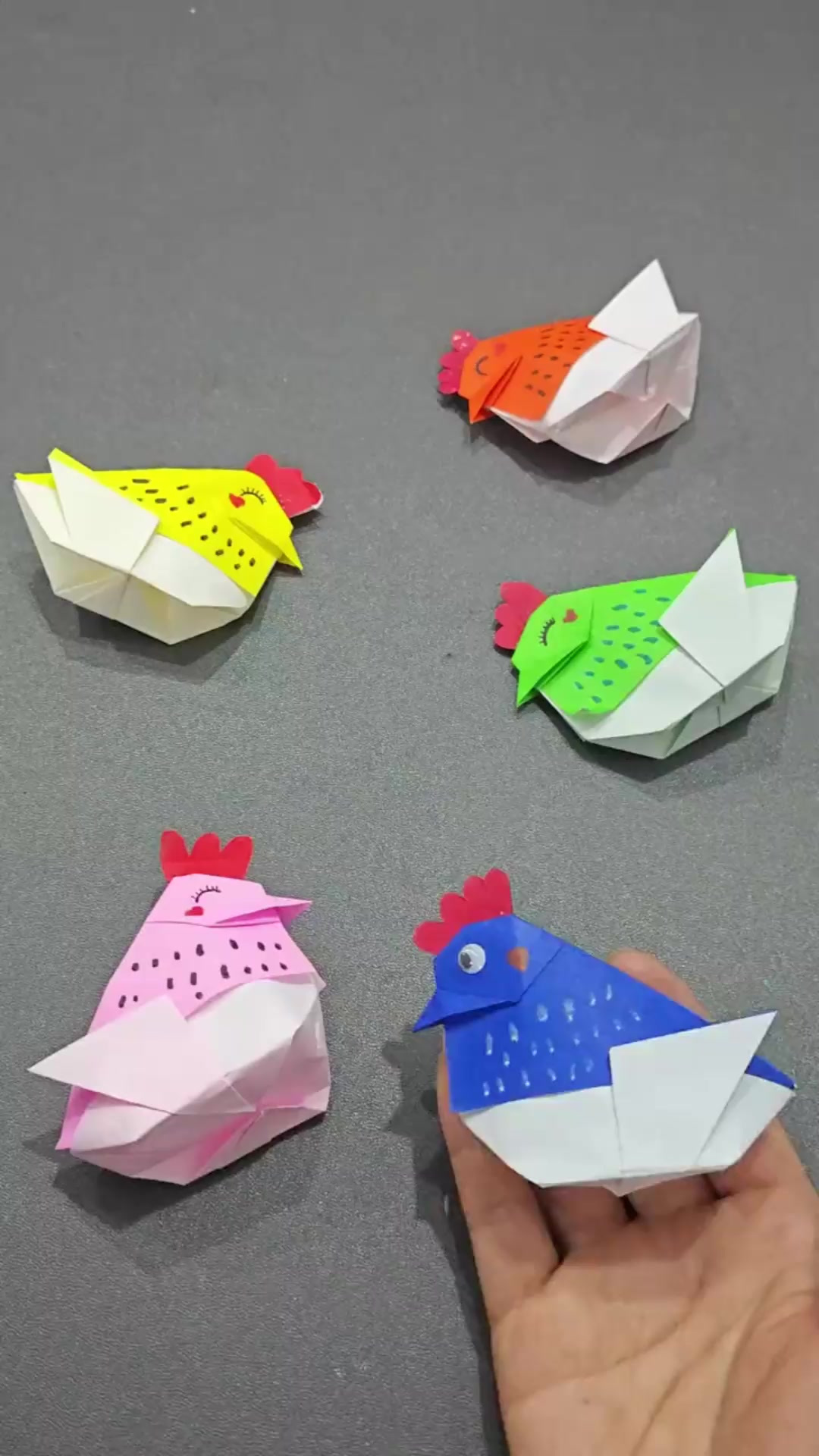 创作灵感 可爱的小鸡折纸动物 创意手工折纸教程亲子手工 手