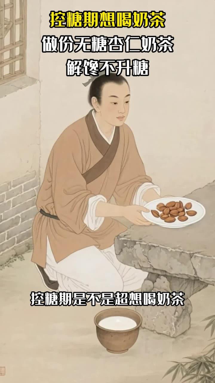 控糖期想喝奶茶:做份无糖杏仁奶茶,解馋不升糖