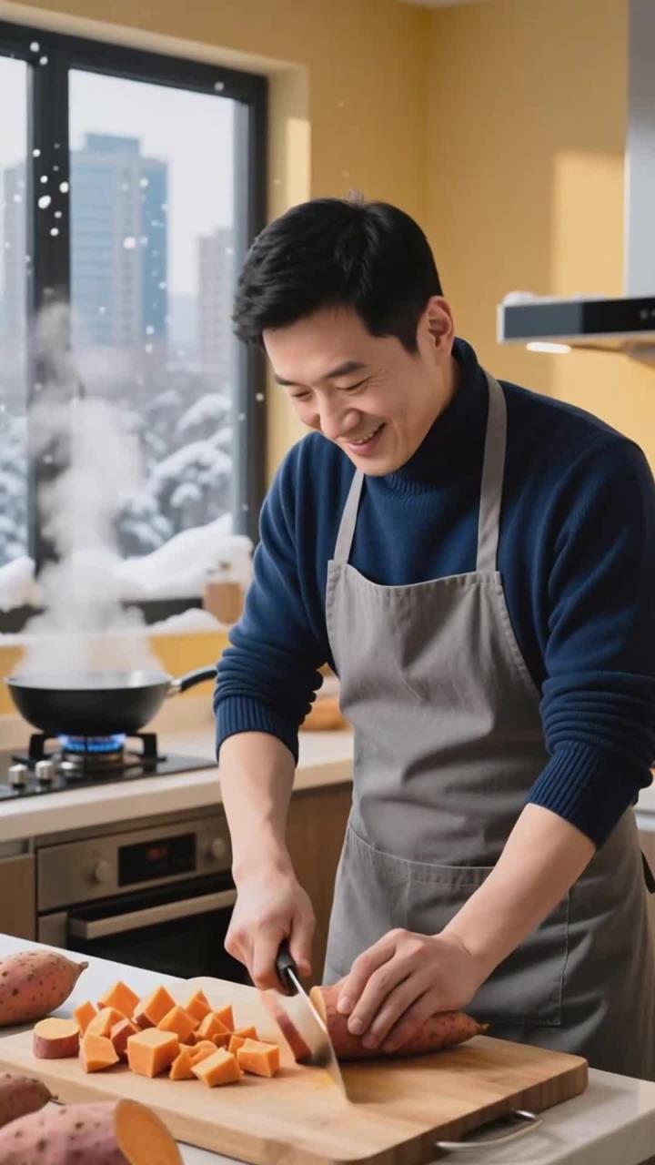 大雪封冬寒潮肆虐流感横行,健康养生多吃红薯粥饱腹～