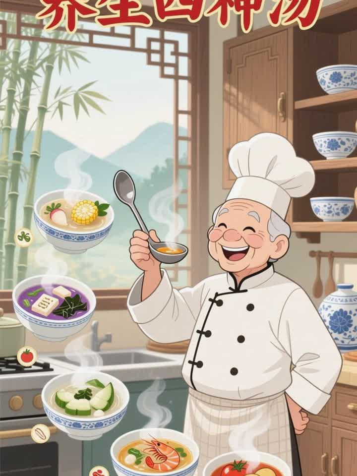 吃饭时搭配清淡汤品，促进消化