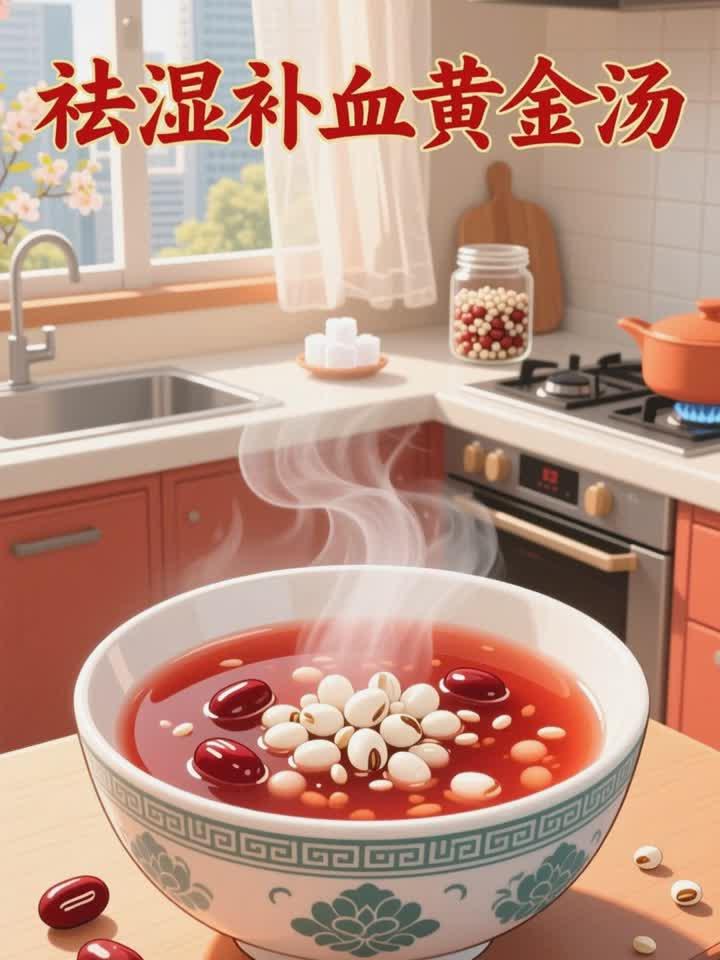 养生小解读：湿气重吃红豆薏米汤，祛湿补血双功效