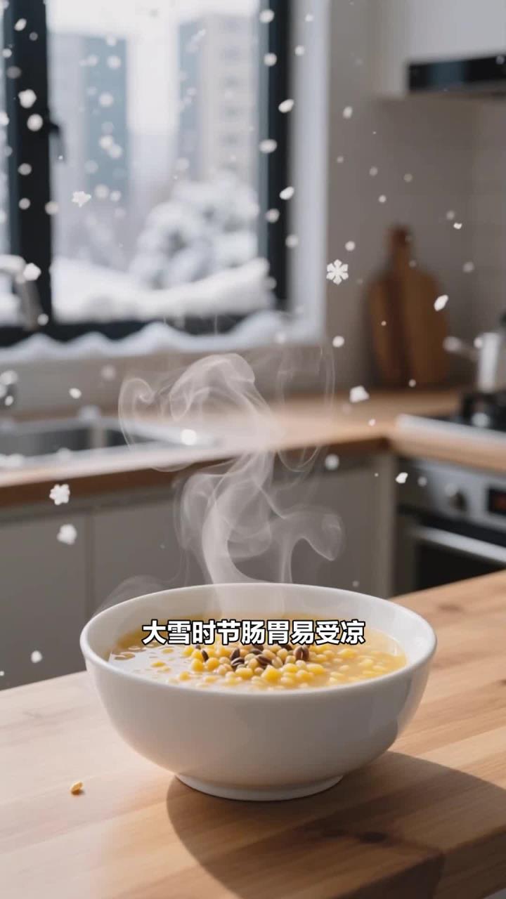 大雪煮小米燕麦粥,杂粮搭配补营养,健康养生肠胃好