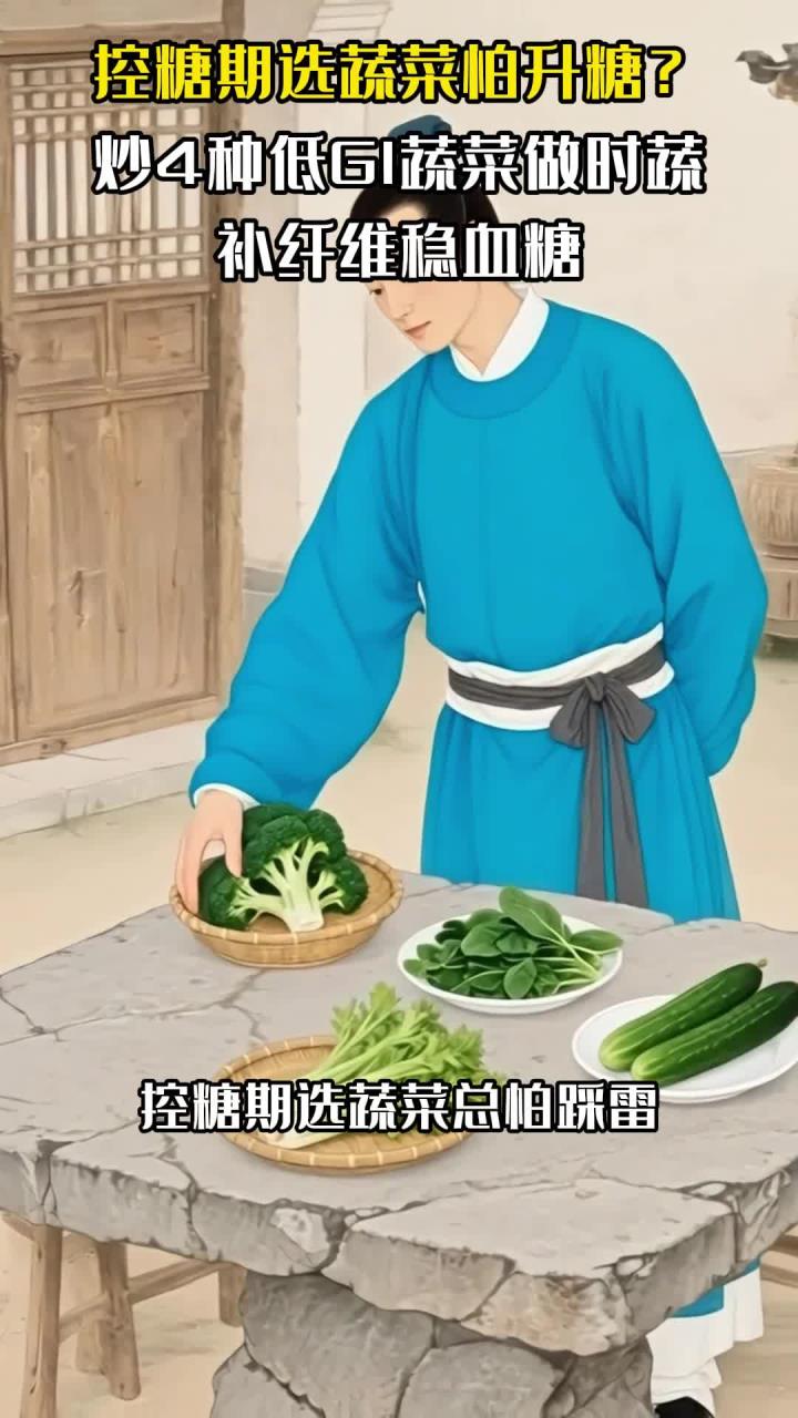 控糖期选蔬菜怕升糖?炒4种低GI蔬菜做时蔬,补纤维稳血糖