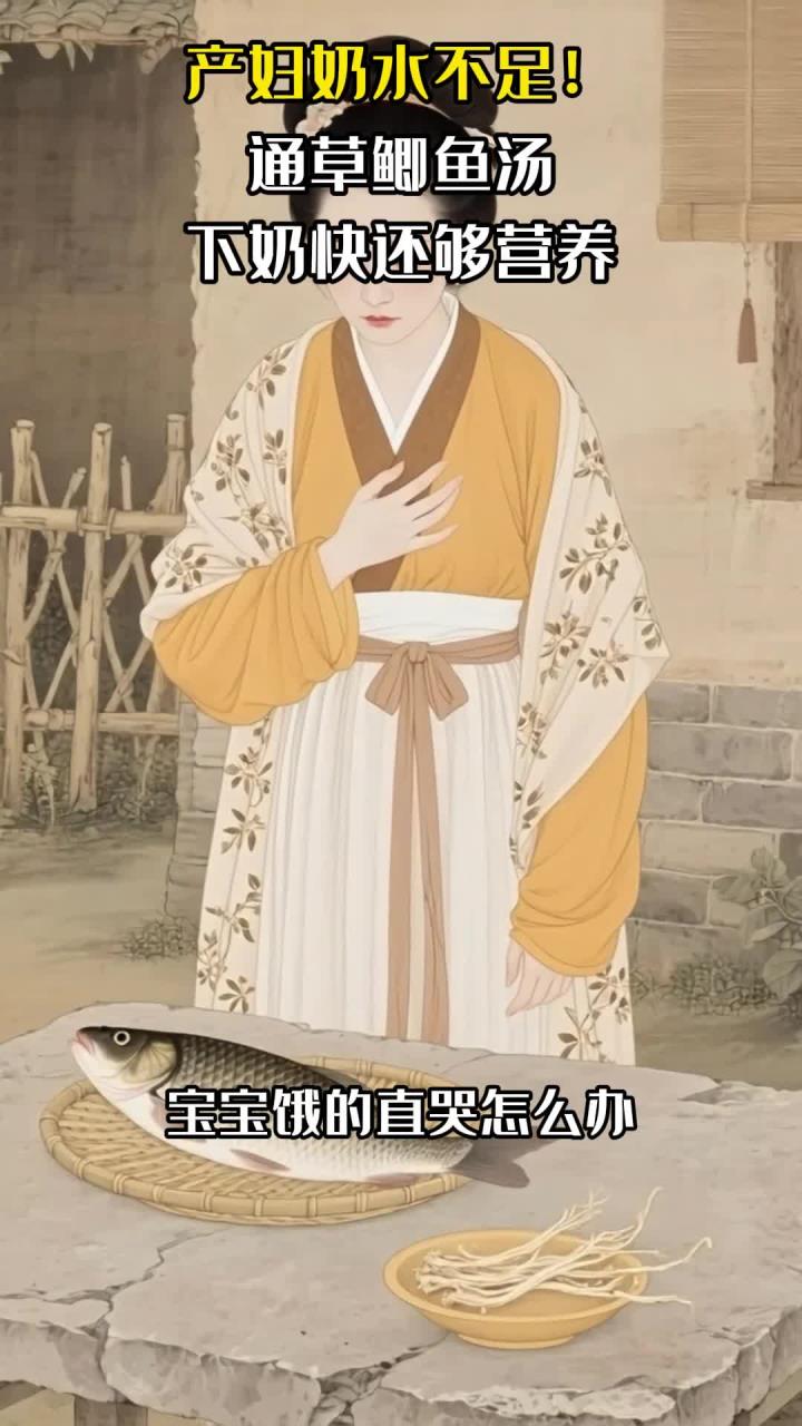 产妇奶水不足!通草鲫鱼汤,下奶快还够营养