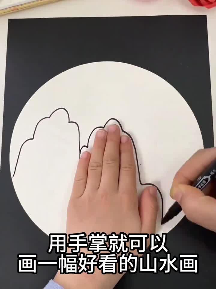 春天了,和孩子用手掌,来画可爱的儿童画、真的简单又好看