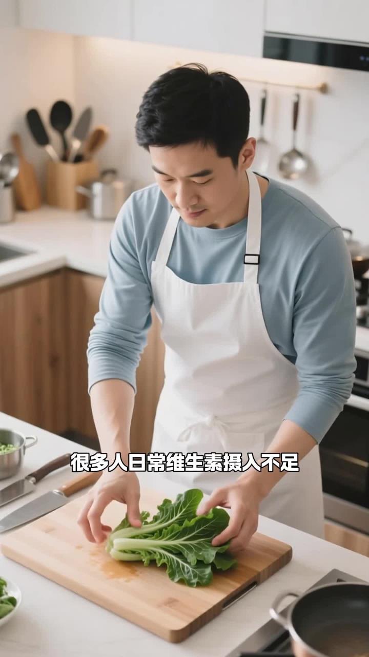 多吃清炒油麦菜,搭配蒜末脆嫩补维生素