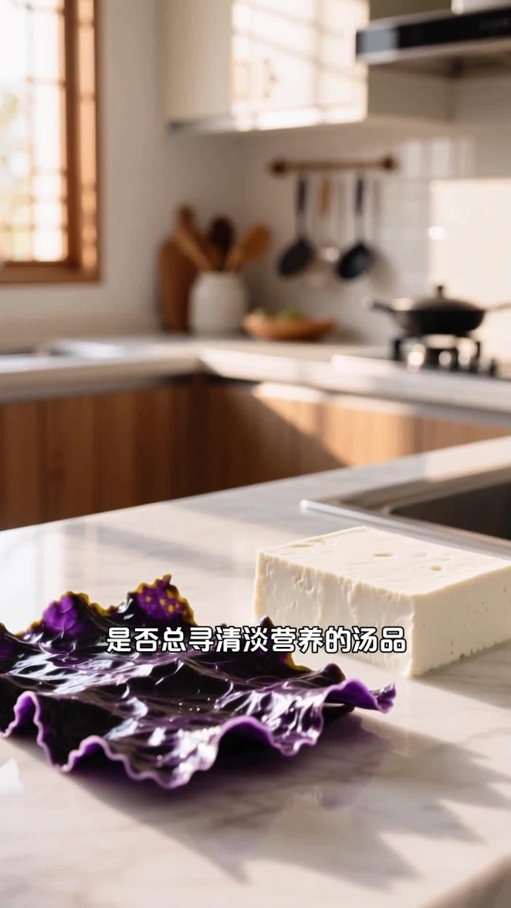 紫菜豆腐汤,清淡鲜香补碘
