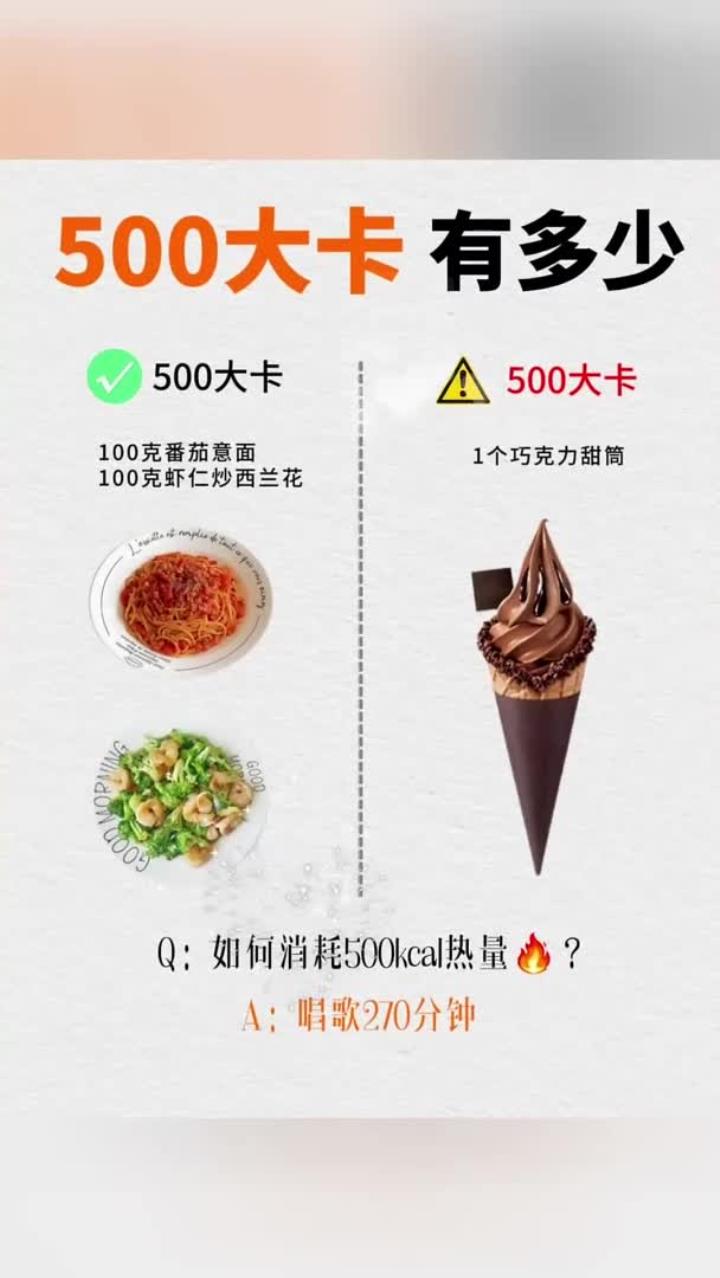 500大卡热量的食物有多少?