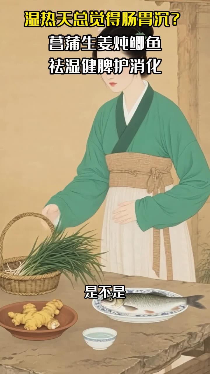 湿热天总觉得肠胃沉?菖蒲生姜炖鲫鱼,祛湿健脾护消化