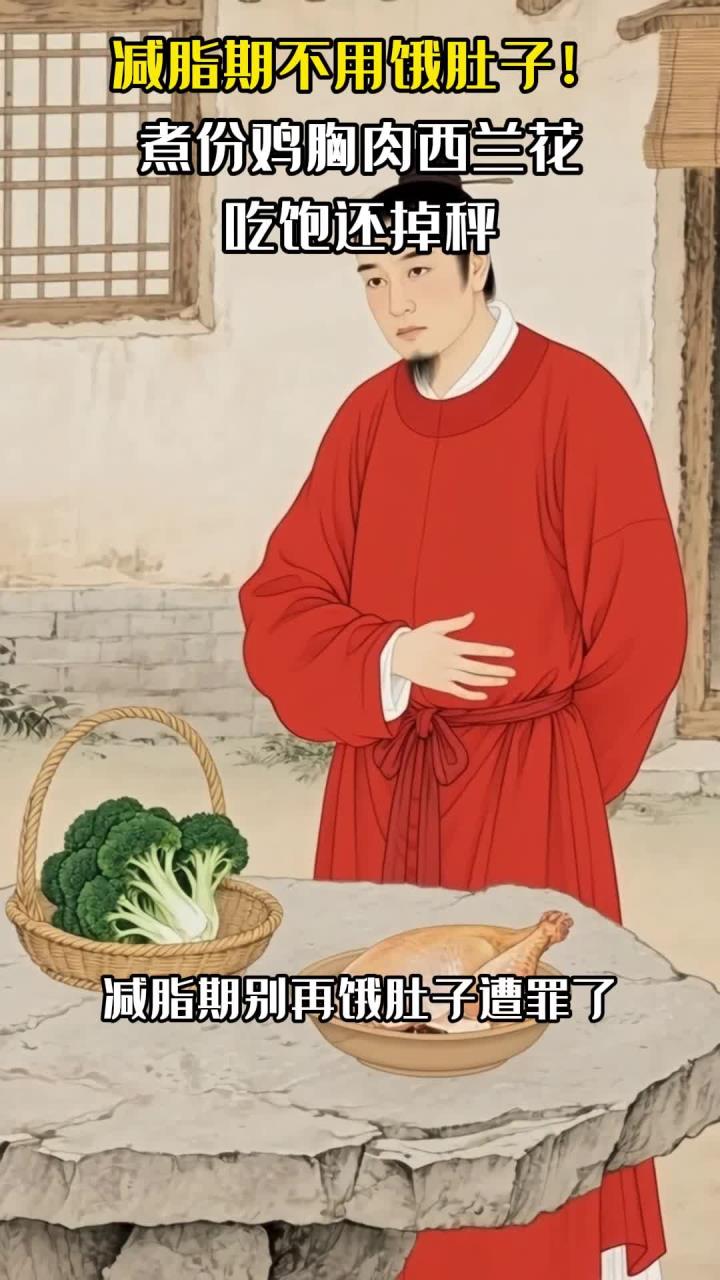 减脂期不用饿肚子!煮份鸡胸肉西兰花,吃饱还掉秤