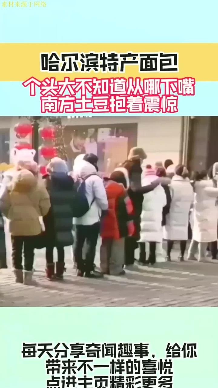 哈尔滨特产面包,个头大不知道从哪下嘴,南方土豆抱着震惊