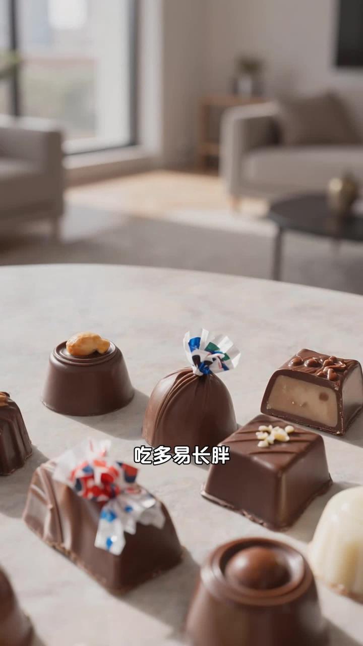 少吃巧克力糖果,热量高,牙齿也受罪～