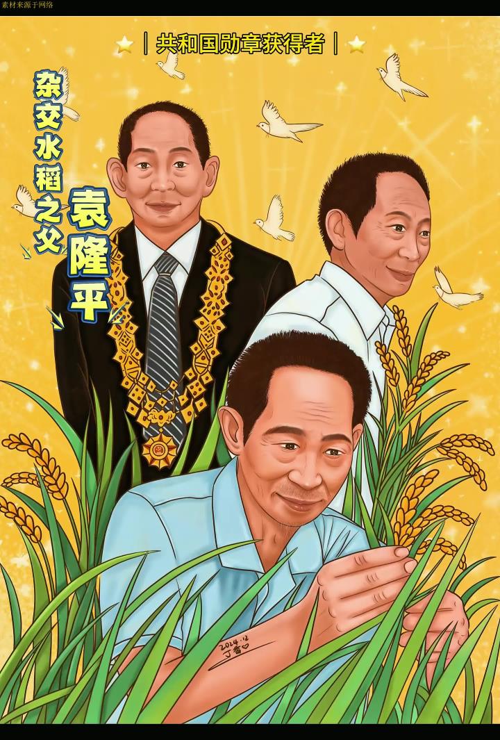 画了72个小时，袁隆平爷爷。哥哥姐姐们我画得像吗？