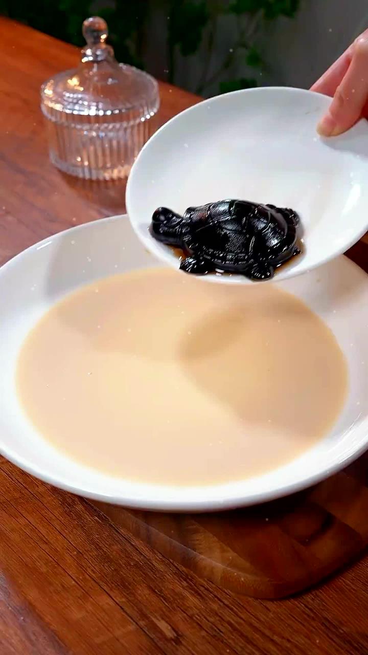 这个才是真正的龟苓膏，里面真的有龟龟苓膏 龟苓膏的创意吃法