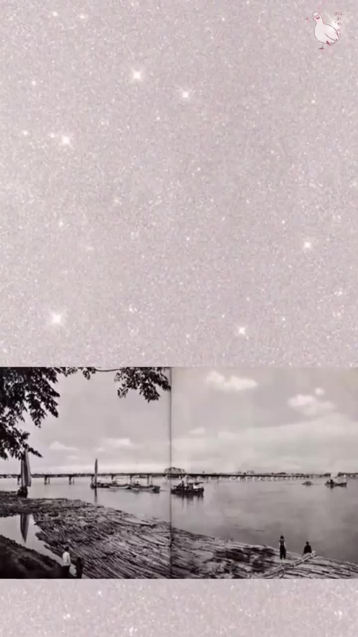 南昌老照片:1950年代的八一大桥。父亲年轻时常在这里下网捕鱼……