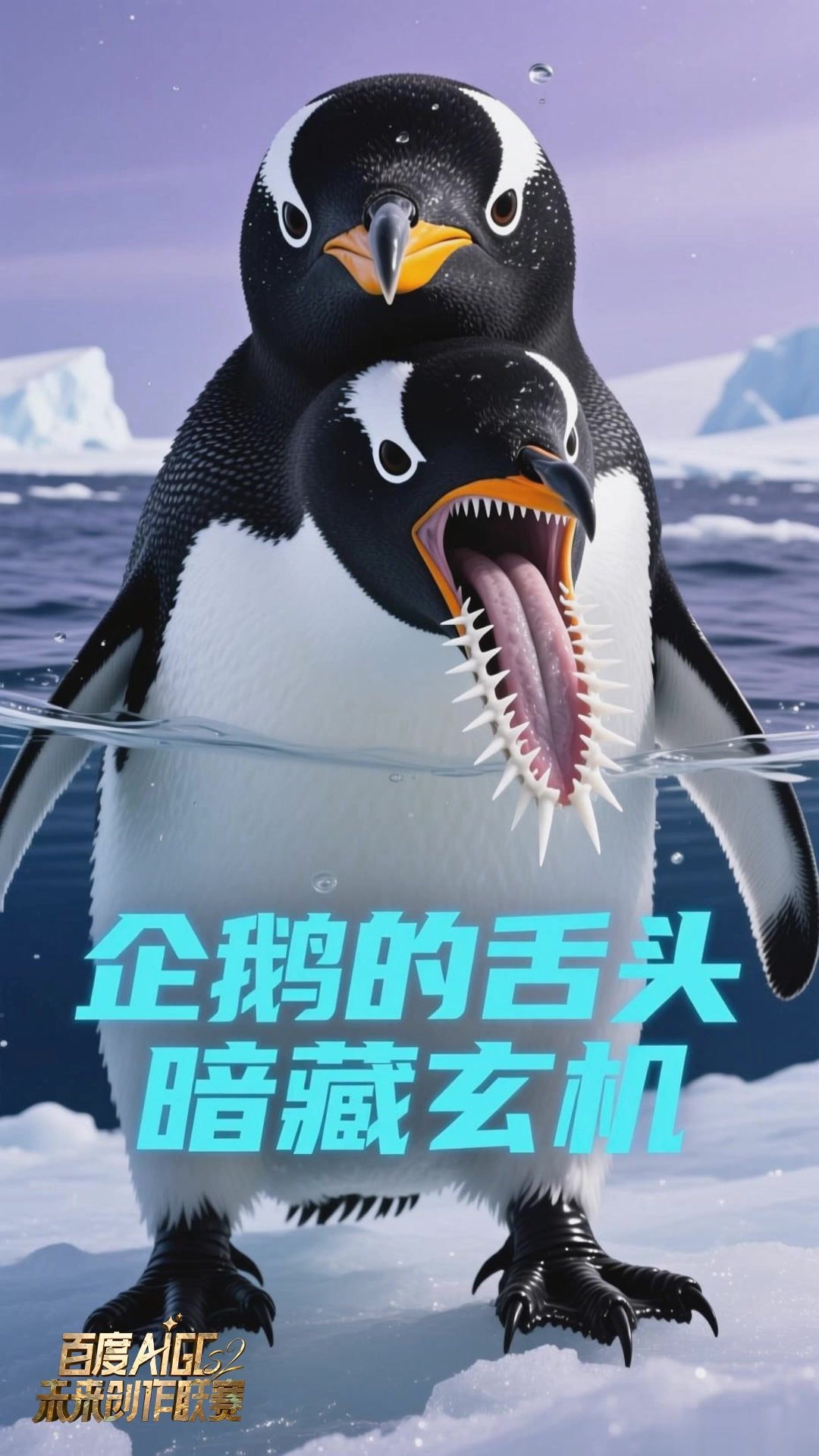 企鹅的舌头上长满倒刺，防止捕获的鱼虾从口中滑出