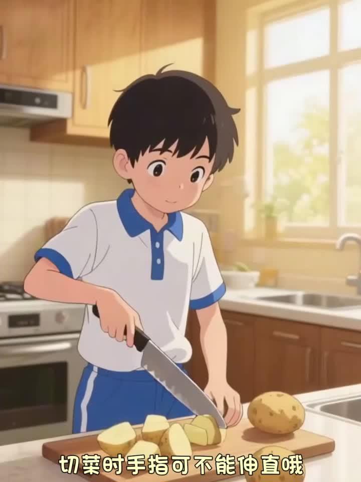 切菜 “姿势调整”,避免手部受伤