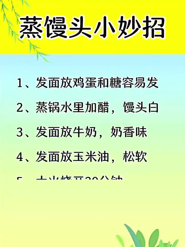 蒸馒头秘诀,看完这个视频你也能成高手!