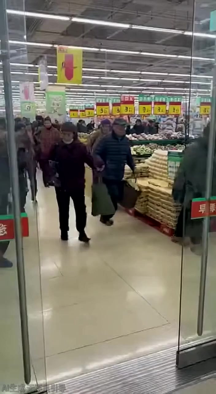 超市抢菜像冲锋,大爷大妈太拼了