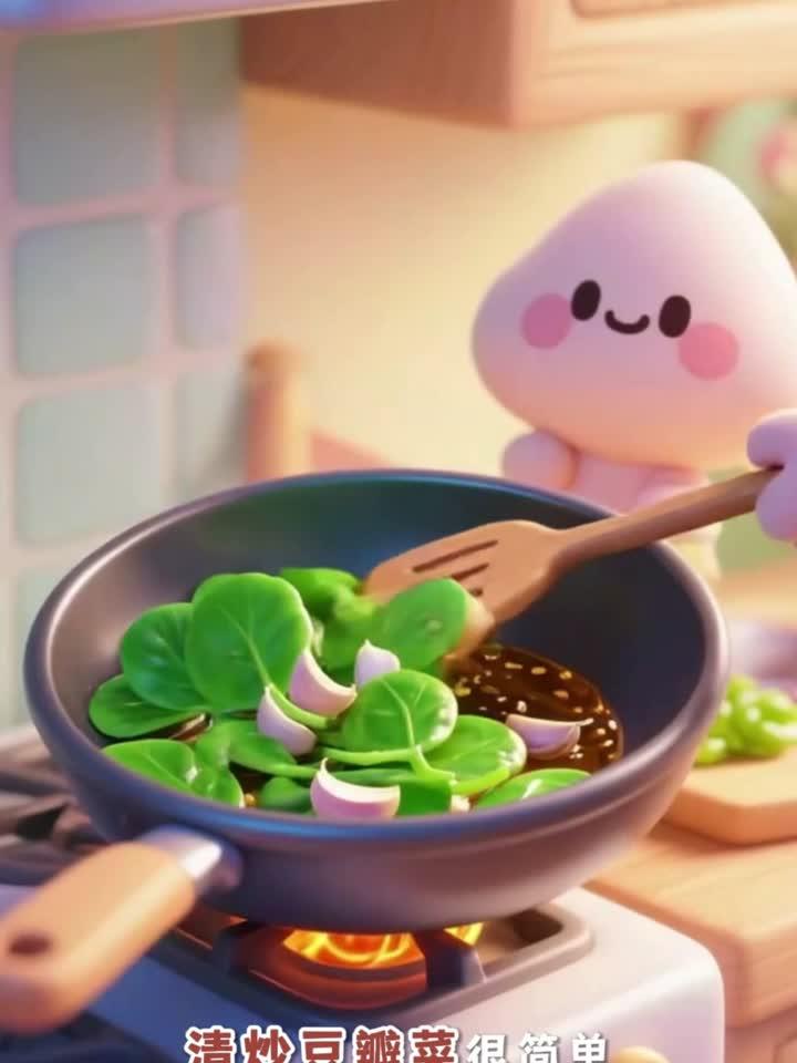 豆瓣菜脆嫩,含维 C 与纤维,清炒煮汤都鲜还健康