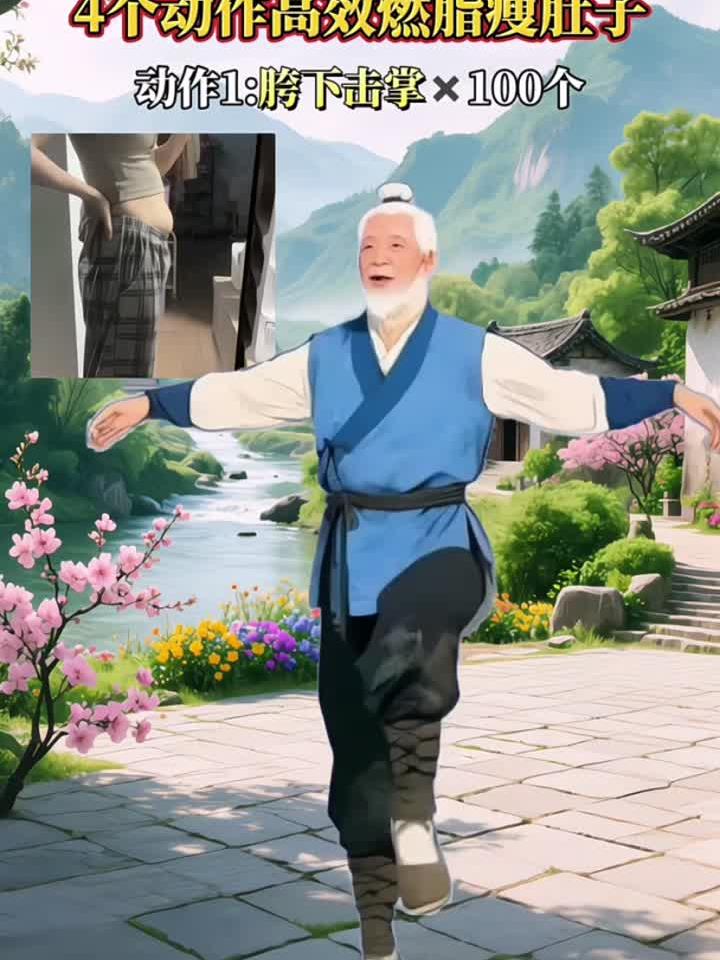 腰上赘肉多松松垮垮,每天坚持练习这四个动作,快速消除大肚腩