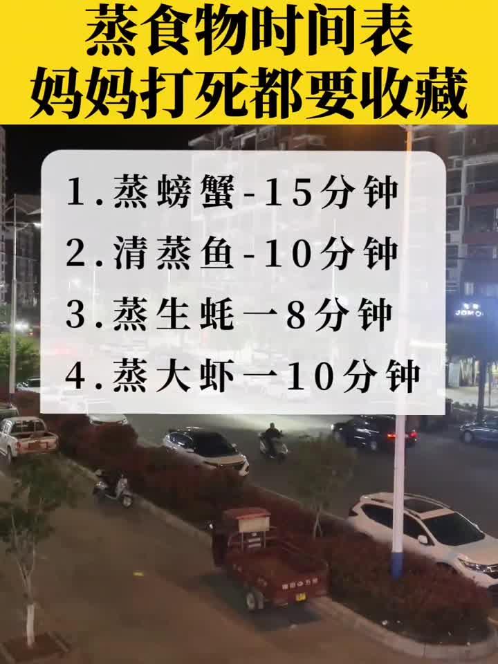 蒸东西时间多久？这张表妈妈们抢着存！