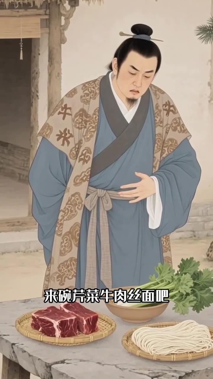 加班后想吃热食:芹菜牛肉丝面,暖胃驱疲