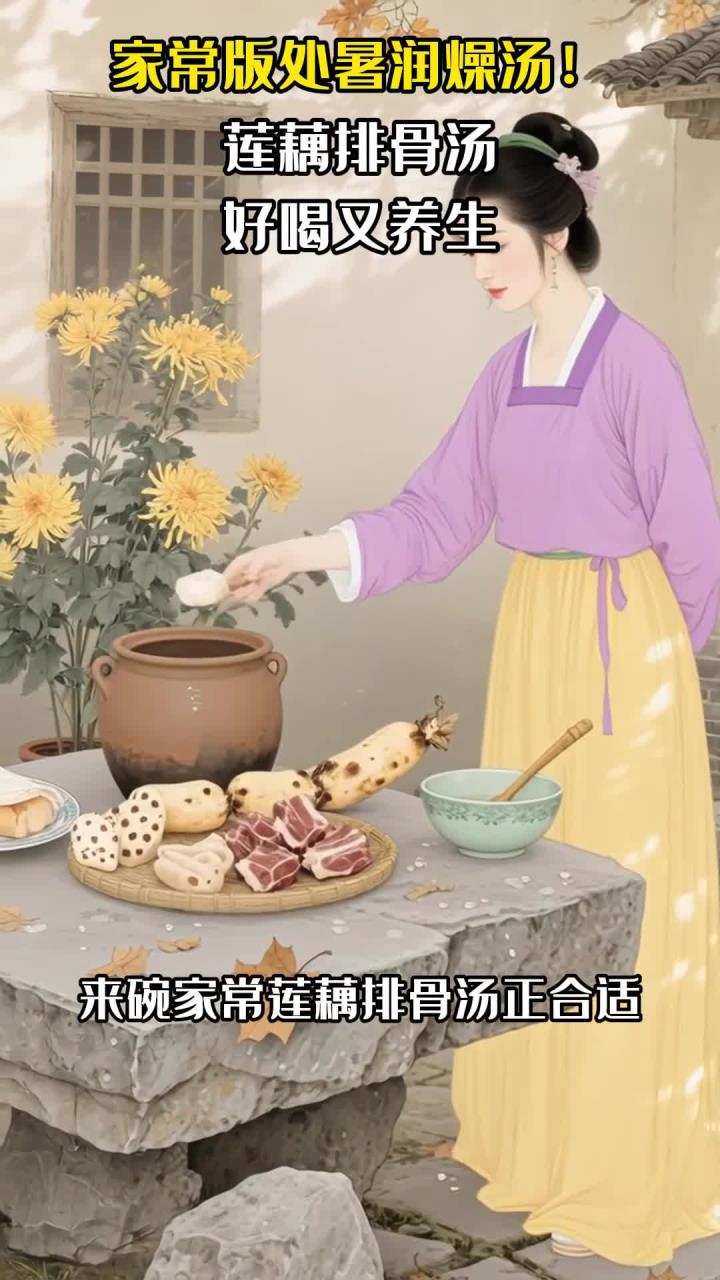 家常版处暑润燥汤!莲藕排骨汤,好喝又养生