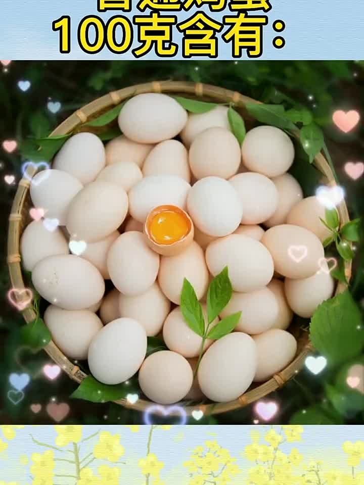 鸡蛋100克含有的营养成分