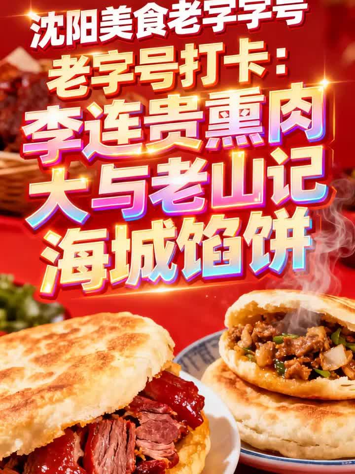 沈阳美食老字号打卡：李连贵熏肉大饼与老山记海城馅饼